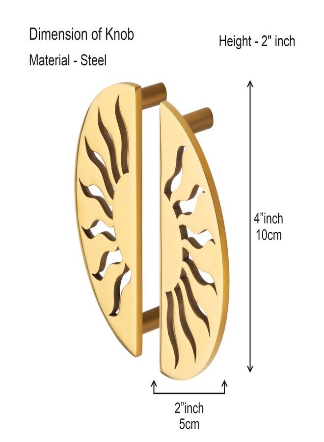 كومباس مجموعة مقابض خزائن وأدراج من الفولاذ المقاوم للصدأ من كومباس، طراز سوريا، مصنوعة من الفولاذ المقاوم للصدأ (طلاء ذهبي بتقنية الترسيب الفيزيائي للبخار)، عبوة من 8 قطع - Image 2